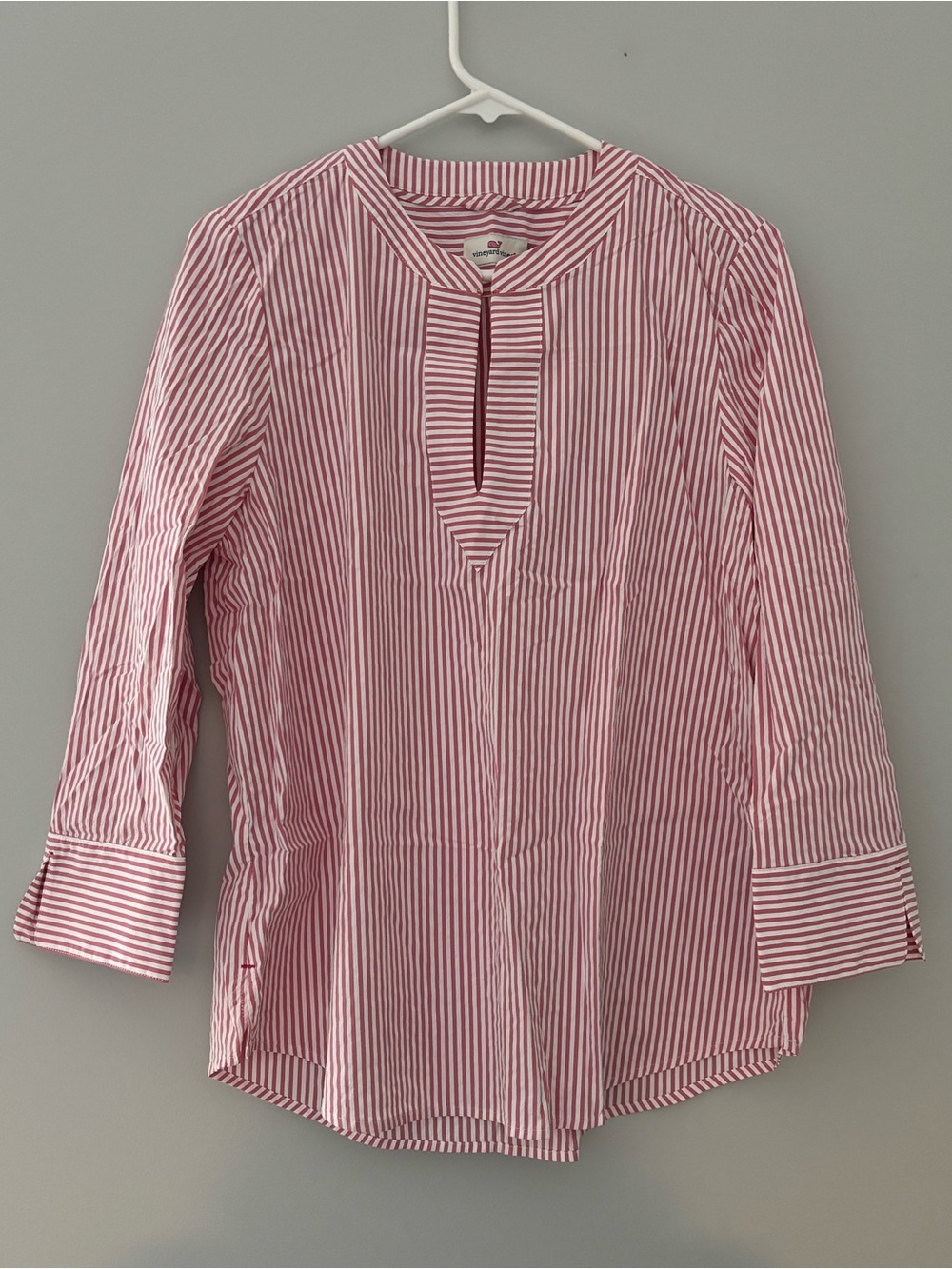 NWT Vineyard Vines Striped Red & White And Women’s Popover Shirt